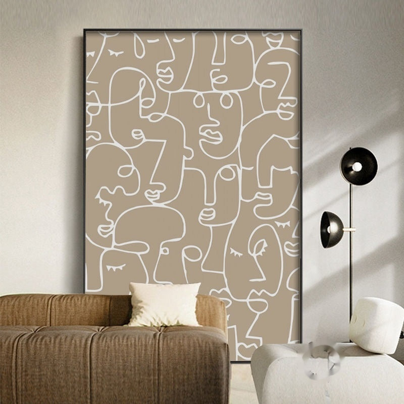 Salón Sofá Fondo de Pared Pintura Decorativa Mural