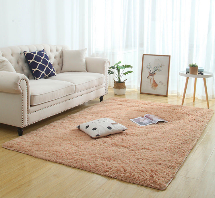 Tapis moelleux soyeux, décor moderne pour la maison, tapis à poils longs et shaggy