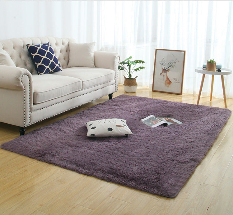 Alfombra de Felpa Sedosa, Decoración Moderna para el Hogar, Alfombra Peluda de Pelo Largo