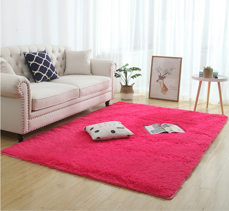 Alfombra de Felpa Sedosa, Decoración Moderna para el Hogar, Alfombra Peluda de Pelo Largo