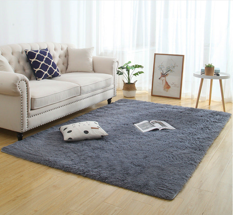 Tapis moelleux soyeux, décor moderne pour la maison, tapis à poils longs et shaggy