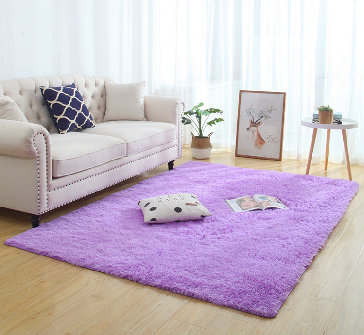 Tapis moelleux soyeux, décor moderne pour la maison, tapis à poils longs et shaggy