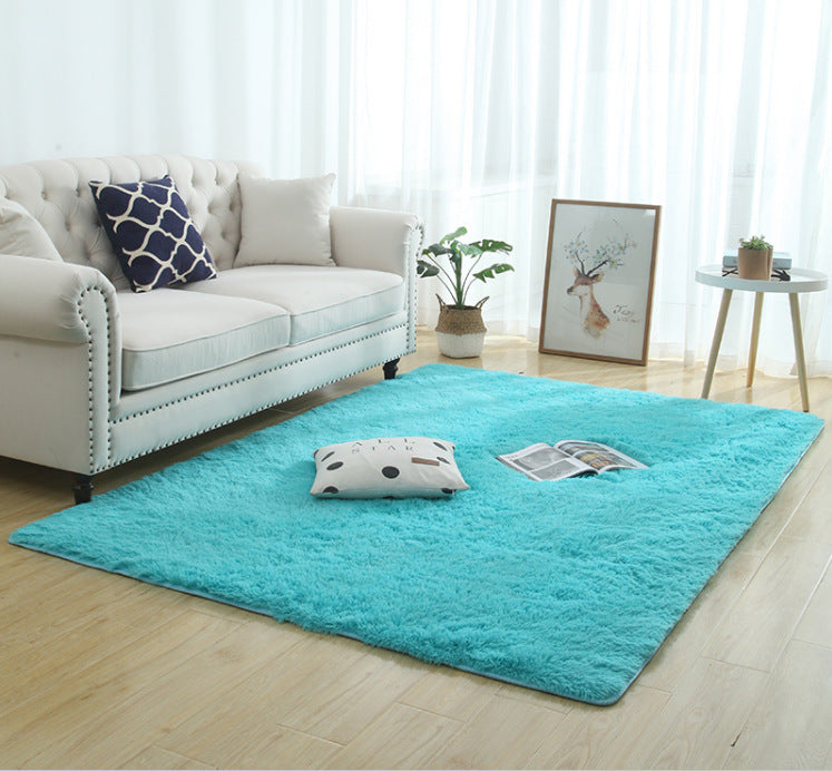 Alfombra de Felpa Sedosa, Decoración Moderna para el Hogar, Alfombra Peluda de Pelo Largo