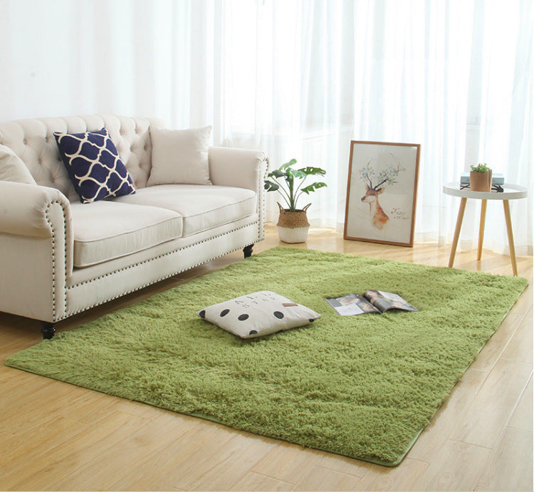 Alfombra de Felpa Sedosa, Decoración Moderna para el Hogar, Alfombra Peluda de Pelo Largo
