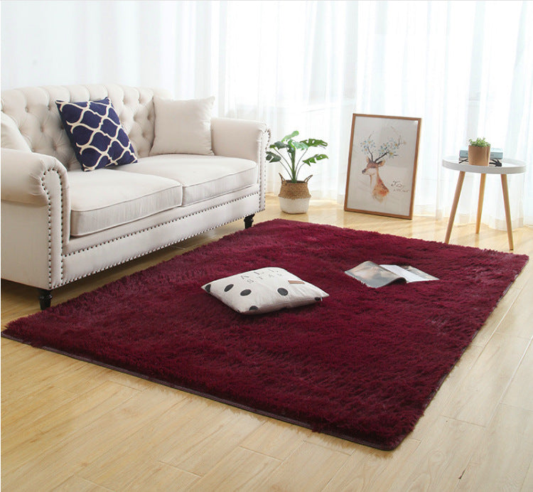 Alfombra de Felpa Sedosa, Decoración Moderna para el Hogar, Alfombra Peluda de Pelo Largo