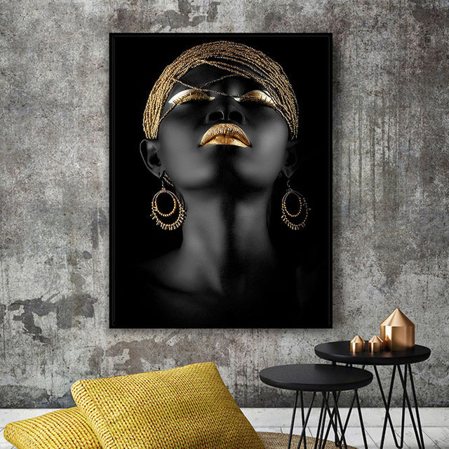 Peinture décorative femme africaine