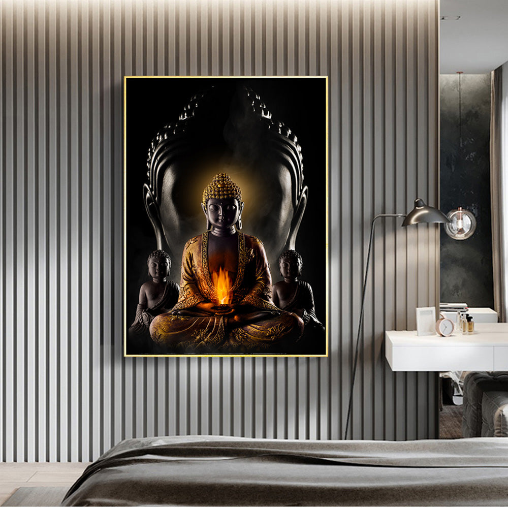 Tableaux sur toile mural Bouddha Dieu Peintures murales modernes sur toile Bouddha Images sur toile Affiches de bouddhisme Décoration murale