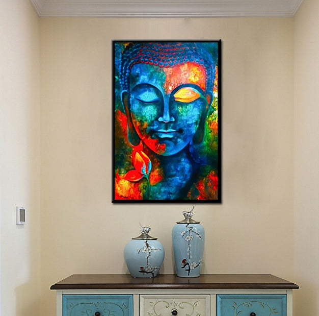 Tableaux sur toile mural Bouddha Dieu Peintures murales modernes sur toile Bouddha Images sur toile Affiches de bouddhisme Décoration murale