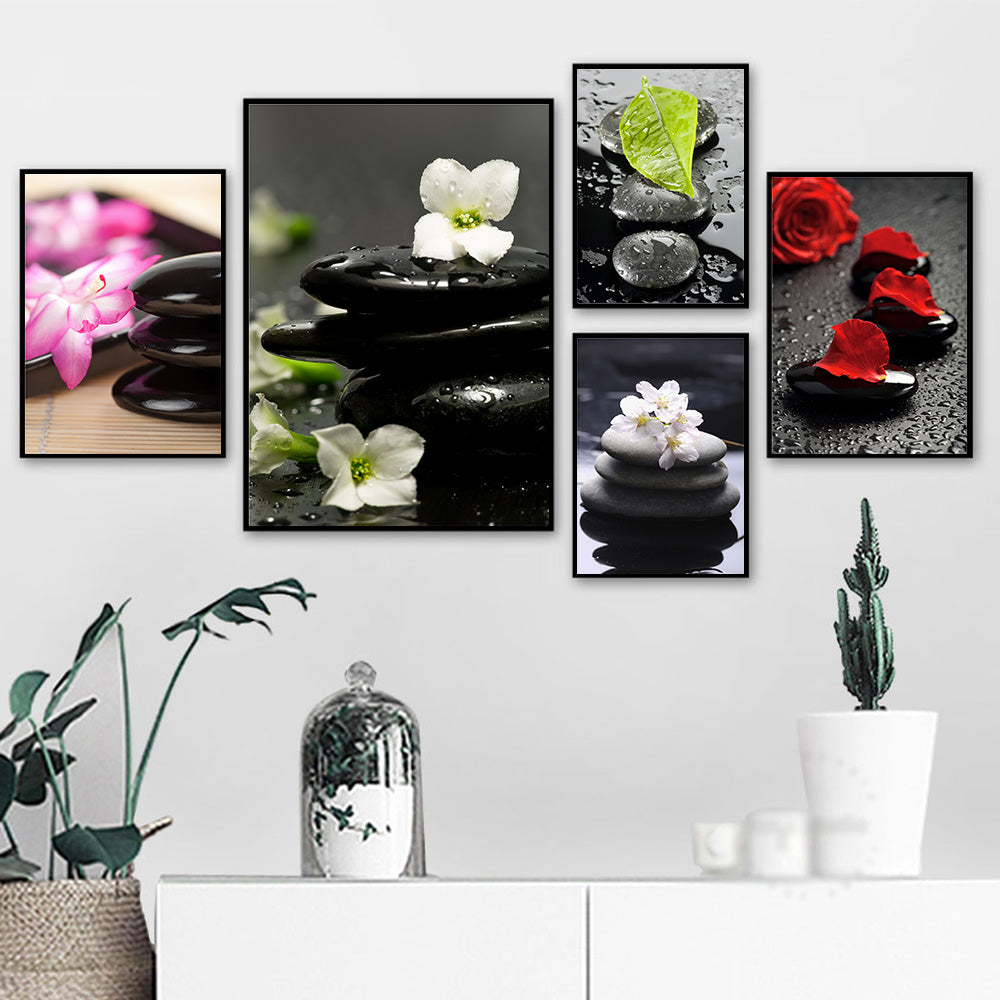 Lámina Decorativa Orquídea Spa Póster Cuadro de Pared
