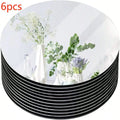 6PCS Acrylic Round Mirrors For Centerpieces Circle Mirrors Candle Plates For Wall Wedding Table Centerpieces Round Mirror Tray