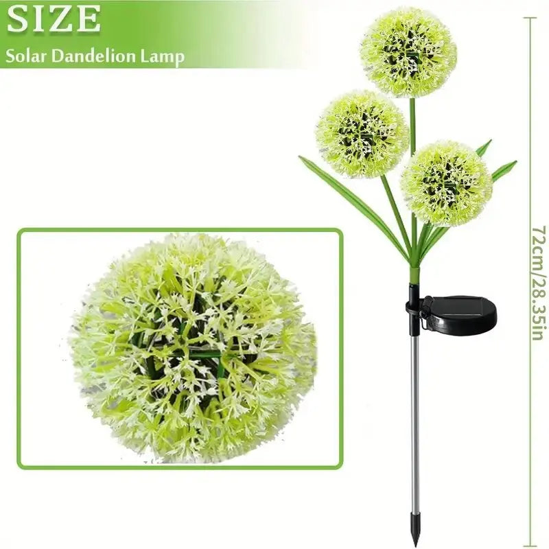 1pc Lampe Solaire LED Pissenlit pour Pelouse, 3 Têtes 2 Modes d'Éclairage Décoratif, Lumières d'Extérieur Paysagères pour Jardin, Cours, Pelouses, Allées