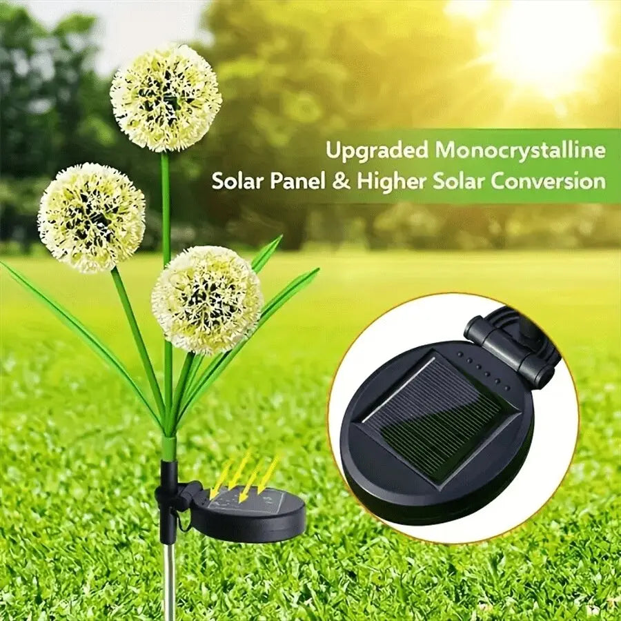 1pc Lampe Solaire LED Pissenlit pour Pelouse, 3 Têtes 2 Modes d'Éclairage Décoratif, Lumières d'Extérieur Paysagères pour Jardin, Cours, Pelouses, Allées