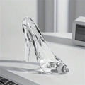 1pc Creative Acrylic Crystal Shoe Festival Party Decorations Wedding Venue Ornaments Princess Party Accessories Miniature Statue