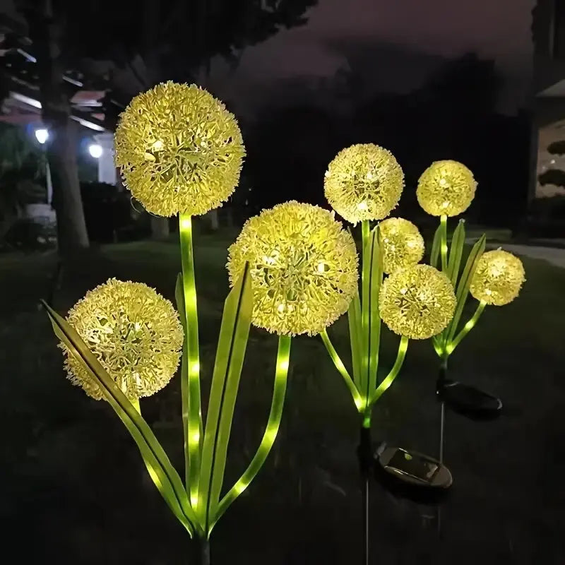 1pc Lampe Solaire LED Pissenlit pour Pelouse, 3 Têtes 2 Modes d'Éclairage Décoratif, Lumières d'Extérieur Paysagères pour Jardin, Cours, Pelouses, Allées