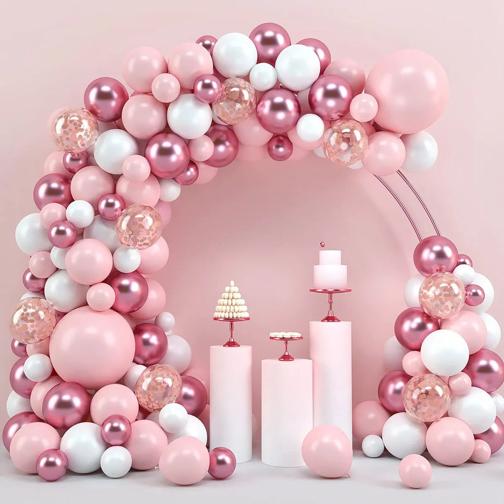 Kit de arco de guirnalda de globos, decoración de fiesta de cumpleaños para niña, globo de aluminio, decoración de baby shower, globos, suministros para fiesta de boda