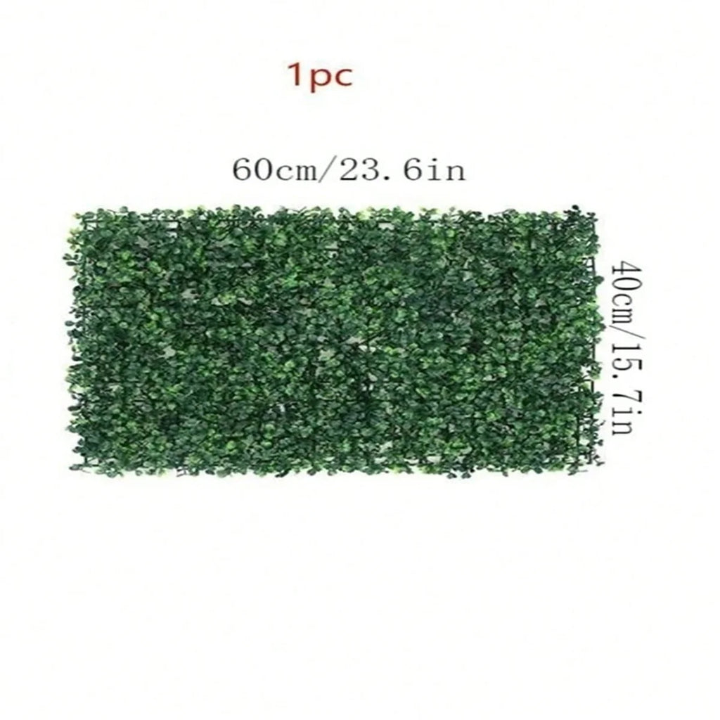 1 pc Gazon artificiel en plastique, panneau mural végétal, protection UV, décoration verte, clôture d'intimité pour décoration murale, décoration d'intérieur