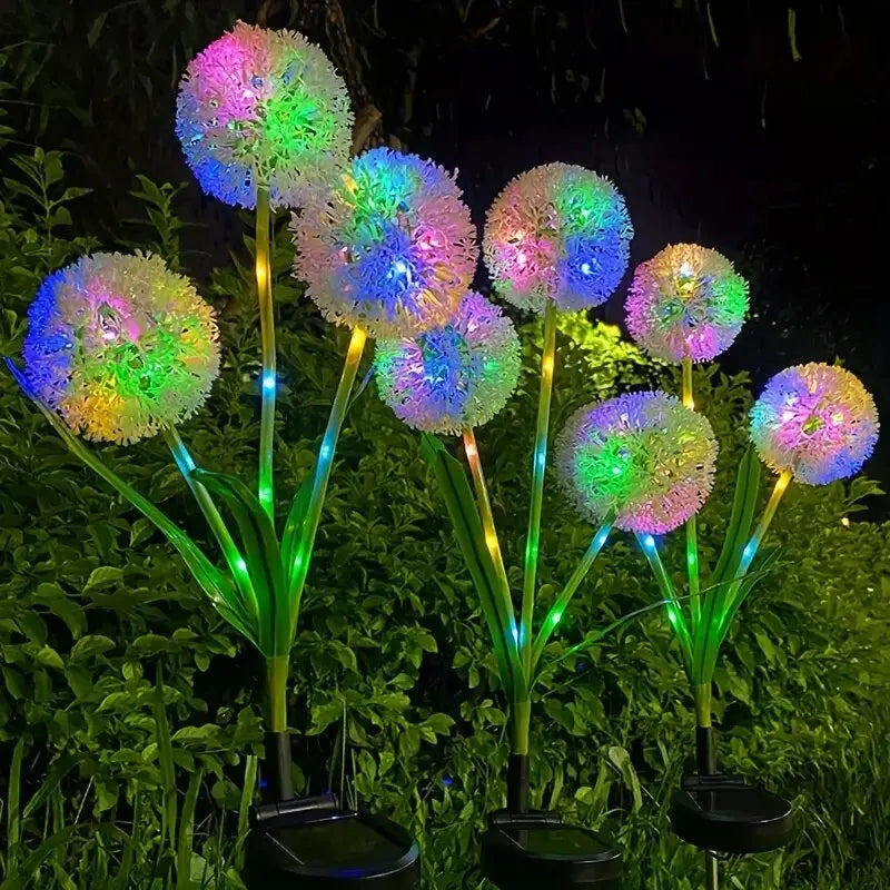 1pc Lampe Solaire LED Pissenlit pour Pelouse, 3 Têtes 2 Modes d'Éclairage Décoratif, Lumières d'Extérieur Paysagères pour Jardin, Cours, Pelouses, Allées