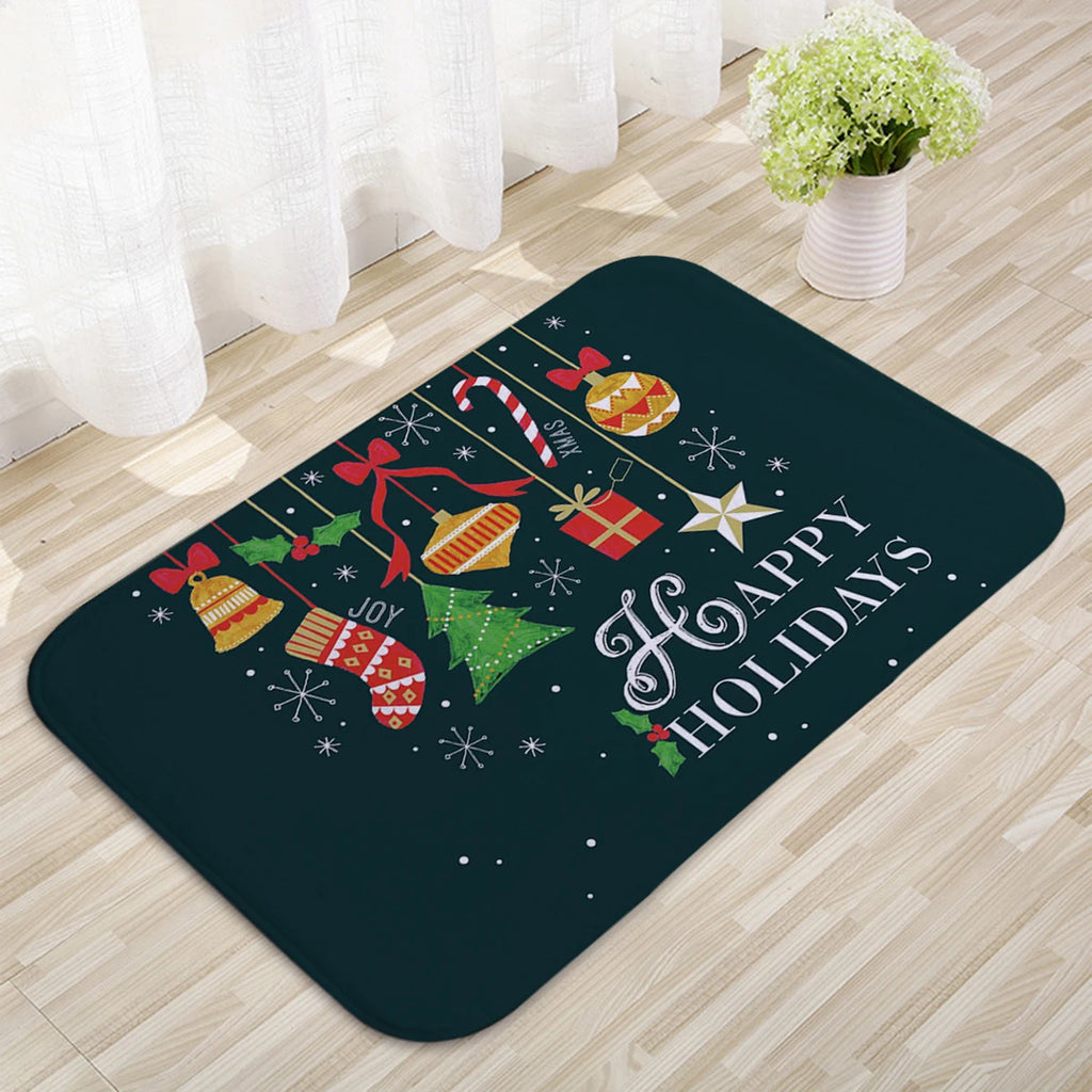 Felpudo navideño Papá Noel Alfombra exterior Decoraciones de Feliz Navidad para el hogar 2025 Adorno de Navidad de Navidad Año Nuevo 2026