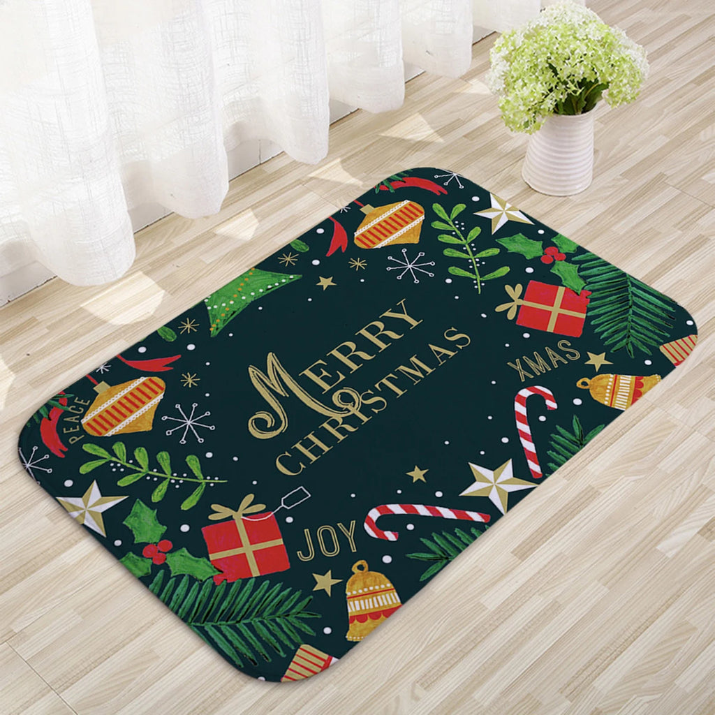 Felpudo navideño Papá Noel Alfombra exterior Decoraciones de Feliz Navidad para el hogar 2025 Adorno de Navidad de Navidad Año Nuevo 2026