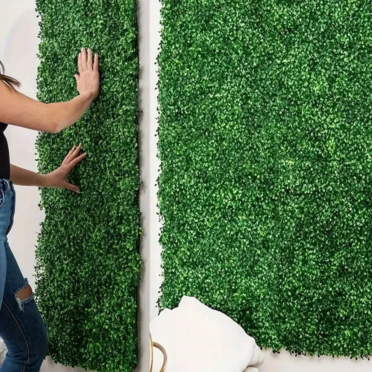 10pcs Grass Wall Panels Artificial Boxwood Grass Greenery Backdrop Wall Topiary Hedge Plant