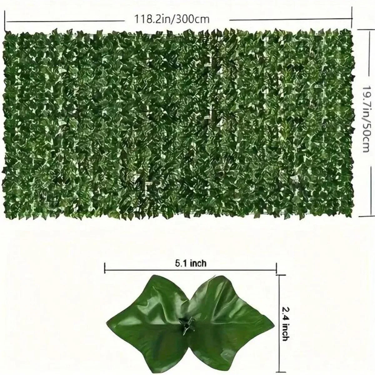 Artificial Ivy Privacy Fence Wall Screen UV Resistant Green Plastic Background for Patio Balcony Garden Backyard Indoor Outdoor