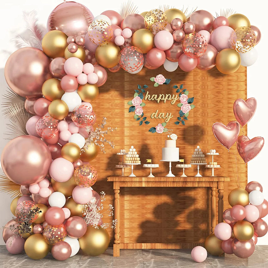 Kit de arco de guirnalda de globos, decoración de fiesta de cumpleaños para niña, globo de aluminio, decoración de baby shower, globos, suministros para fiesta de boda
