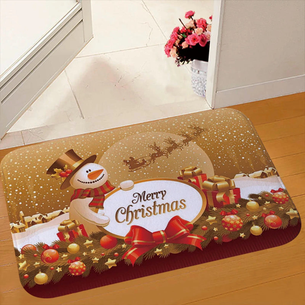 Felpudo navideño Papá Noel Alfombra exterior Decoraciones de Feliz Navidad para el hogar 2025 Adorno de Navidad de Navidad Año Nuevo 2026
