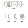 5PCS Moon Phase Design Acrylic Mirror Wall Sticker Self Adhesive Mirror Wall Decal Wall Decor for Home Living Room Bedroom Or