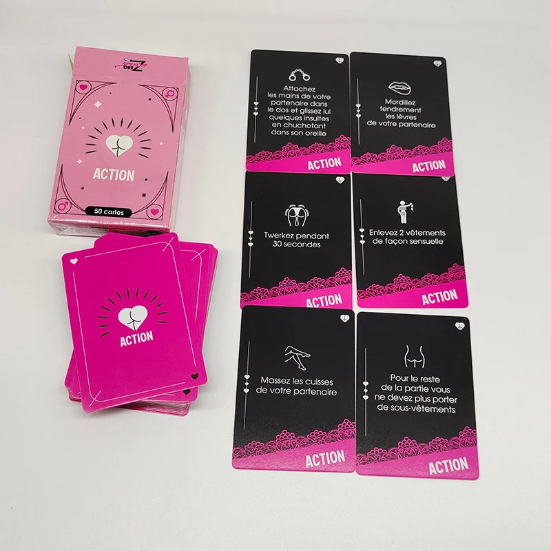 Verdad o Reto Juego de Cartas Doble Mazo, Edición Adulta Sexy, Idioma Francés, en Blíster, Para Parejas o Amantes