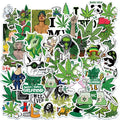 10/30/50 autocollants feuille de chanvre pour ordinateur portable, skateboard, guitare, bagages, vélo DIY, autocollant graffiti cool et étanche, jouets classiques pour enfants