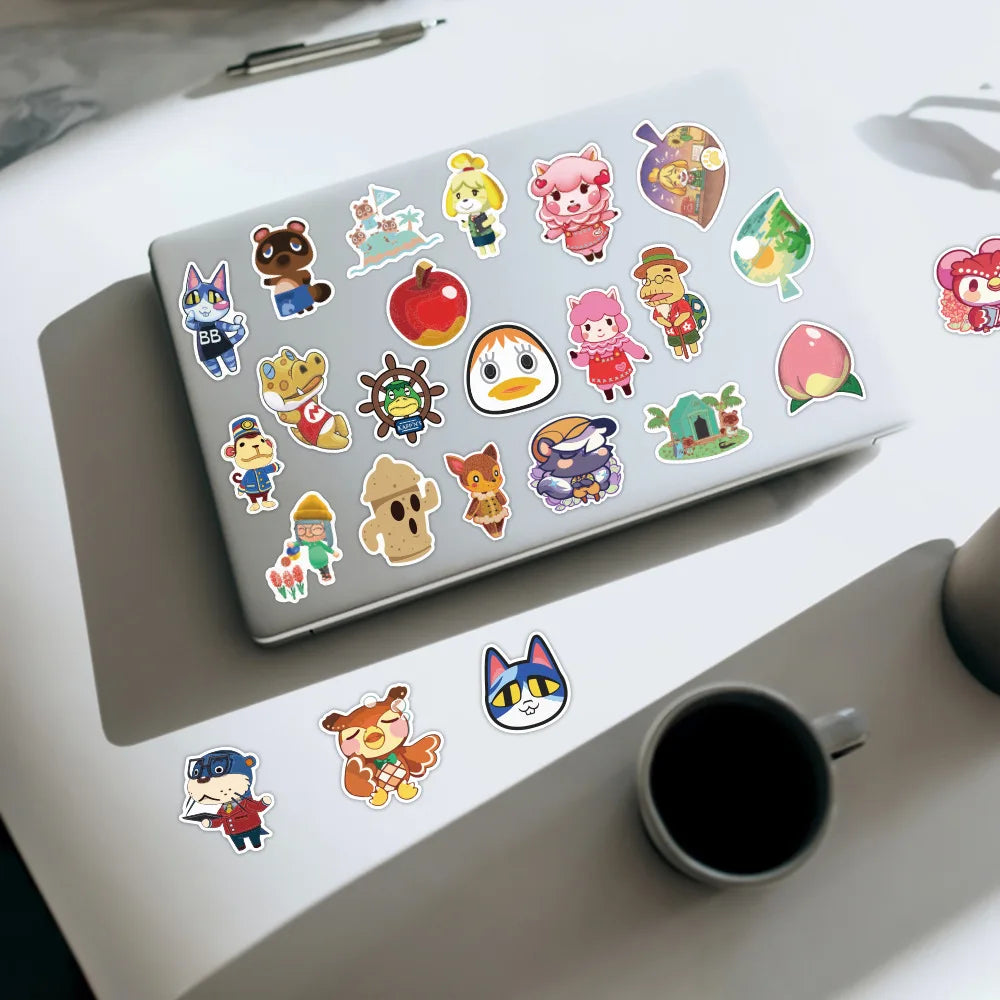 10/30/50/100 autocollants mignons Game Animal Crossing Graffiti, décalcomanies de dessins animés pour scrapbooking, agenda, ordinateur portable, téléphone, autocollant DIY pour enfants