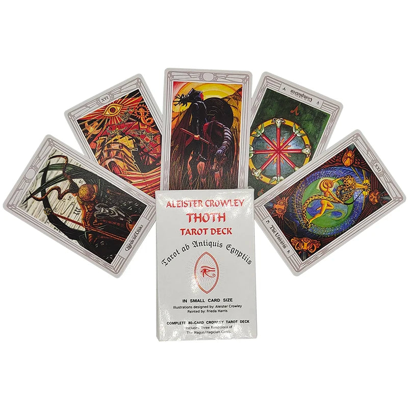 Nouvelle édition 80 cartes Crowley THOTH Tarot version mignonne incluant trois représentations des cartes du Magicien
