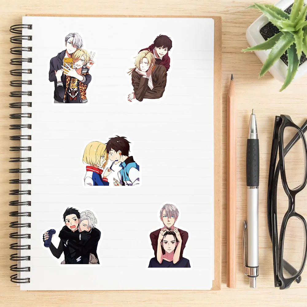 10/30/50pcs Autocollants Anime Yaoi BL Garçons Amour Dessins Animés Décalcomanies Skateboard Ordinateur Portable Guitare Valise Moto Autocollant Étanche Jouet