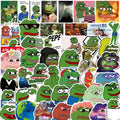 10/30/50 PIÈCES Autocollants Intéressants Grenouille PEPE Graffiti Meme pour Skateboard Casque Boîte Cadeau Vélo Ordinateur Portable Voiture Jouets pour Enfants
