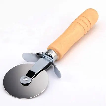 Herramientas de corte de pizza de una sola rueda de acero inoxidable de 6,5 cm de diámetro, cuchillo de pizza doméstico, herramientas de rueda para waffles y galletas