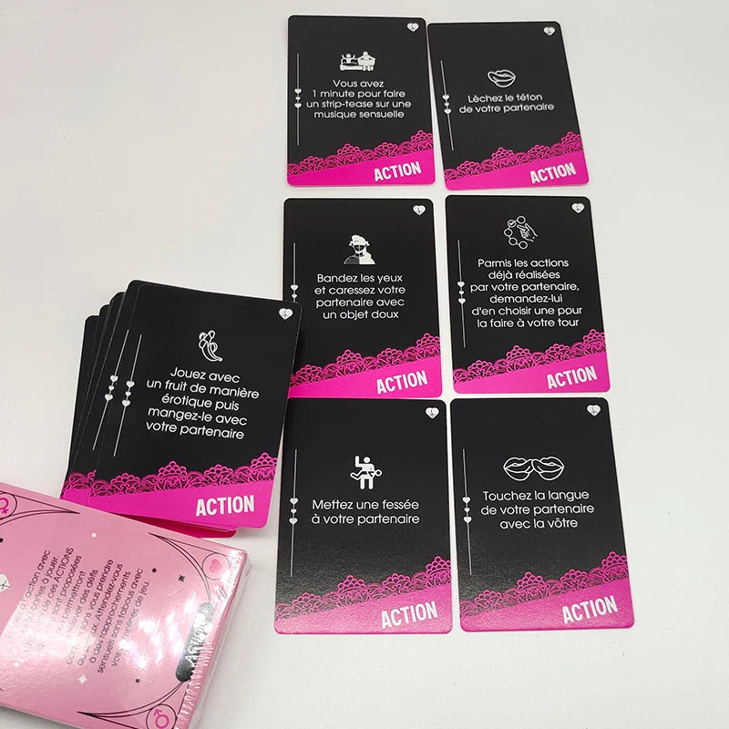 Verdad o Reto Juego de Cartas Doble Mazo, Edición Adulta Sexy, Idioma Francés, en Blíster, Para Parejas o Amantes