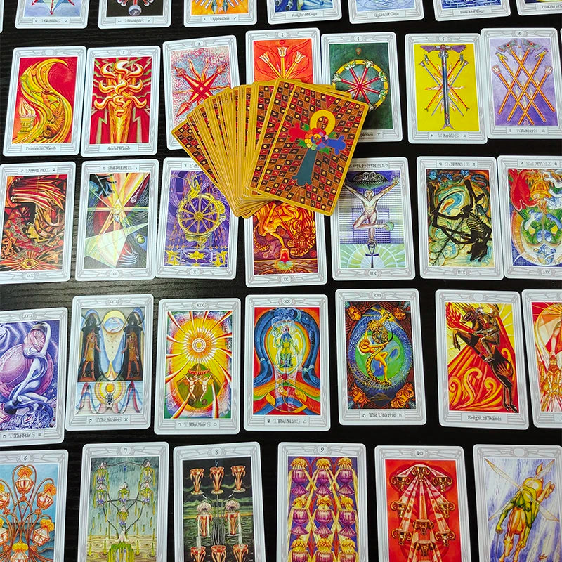 Nouvelle édition 80 cartes Crowley THOTH Tarot version mignonne incluant trois représentations des cartes du Magicien