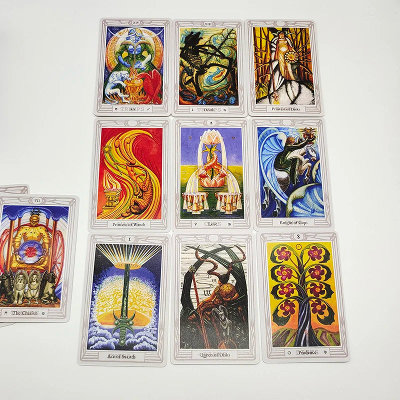 Nouvelle édition 80 cartes Crowley THOTH Tarot version mignonne incluant trois représentations des cartes du Magicien