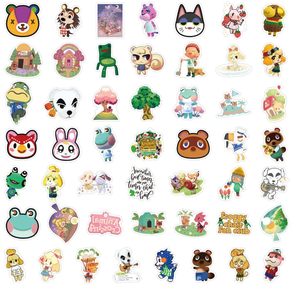 10/30/50/100 autocollants mignons Game Animal Crossing Graffiti, décalcomanies de dessins animés pour scrapbooking, agenda, ordinateur portable, téléphone, autocollant DIY pour enfants