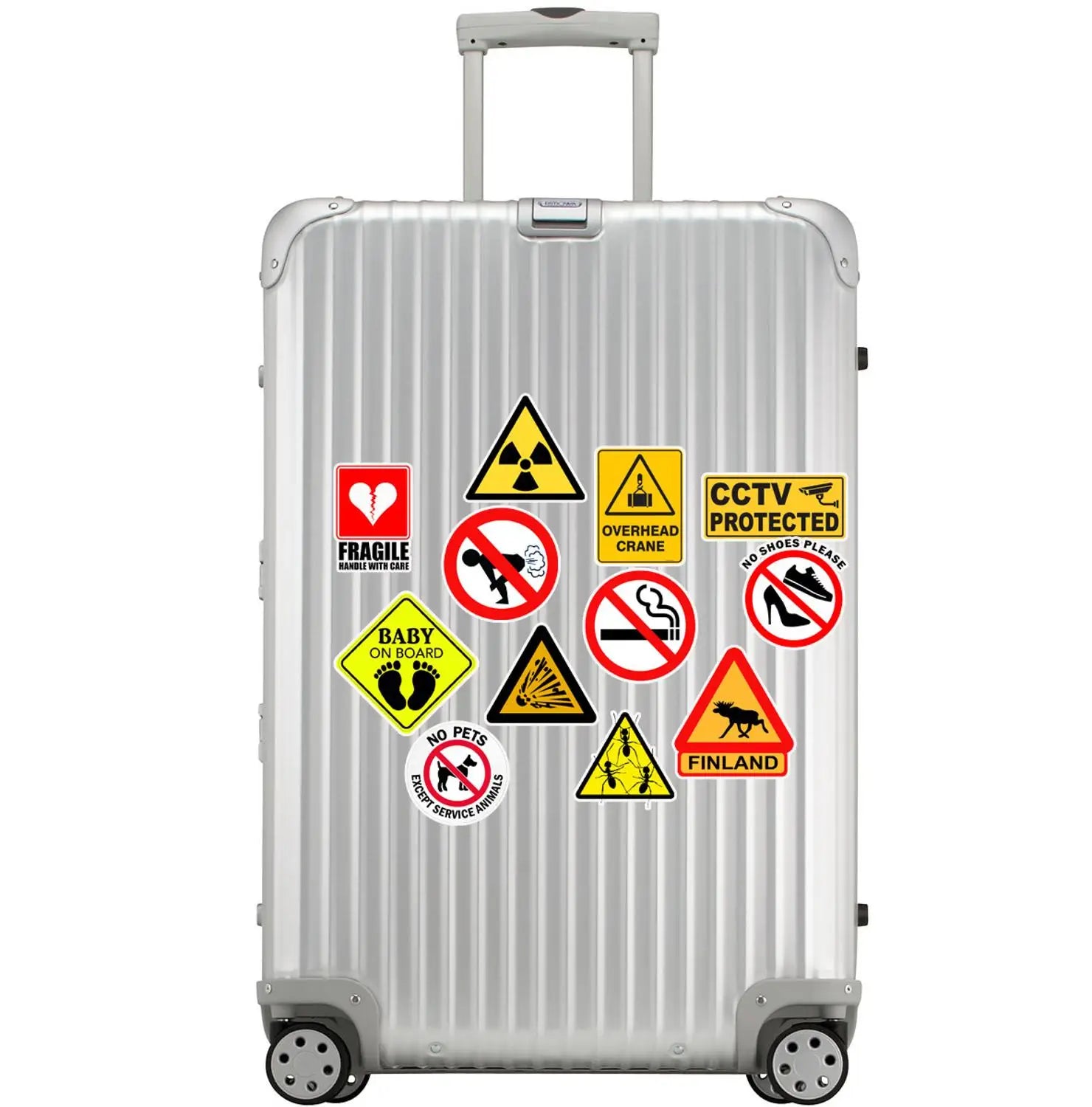 10/30/50 autocollants d'avertissement Danger Interdiction Rappel Autocollant étanche pour ordinateur portable moto bagages téléphone snowboard