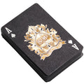 Cartas de plástico de alta calidad Black Pokers, diseño de lujo, cuadradas, impermeables y con acabado pulido mate