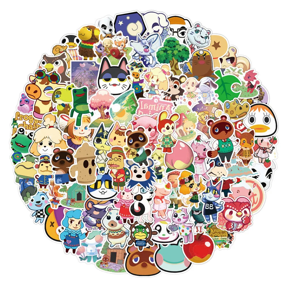 10/30/50/100 autocollants mignons Game Animal Crossing Graffiti, décalcomanies de dessins animés pour scrapbooking, agenda, ordinateur portable, téléphone, autocollant DIY pour enfants