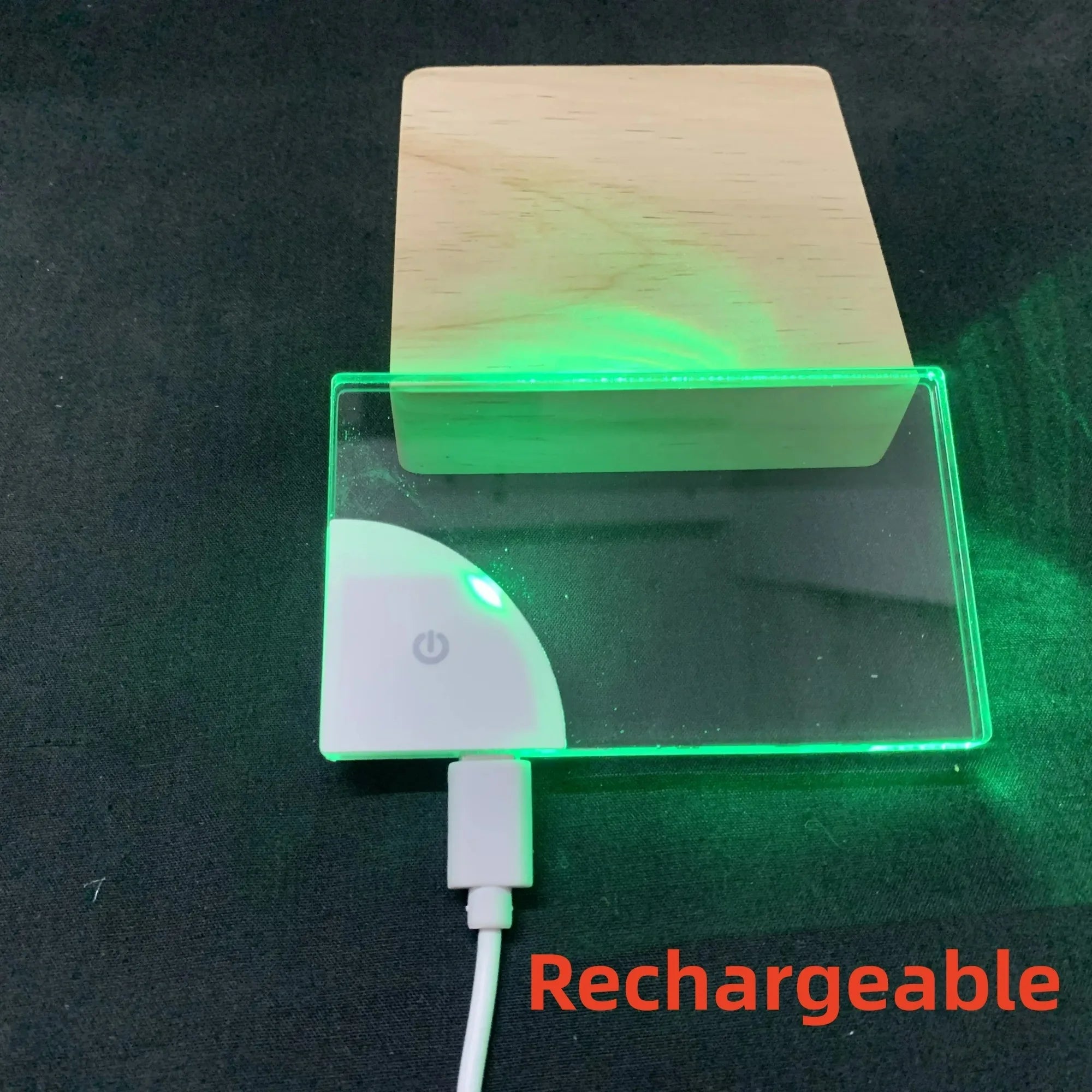 Multicolor LED Glowing Business Card Light Transparent Name Tag Board Battery Power DIY Gift for Husband Boyfriends Dady Gift