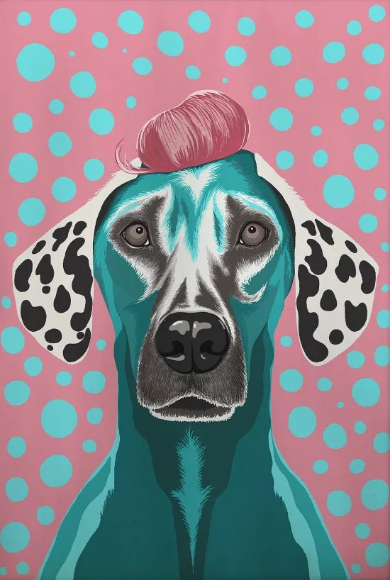 Póster divertido vintage de gatos y perros, arte de pared retro de moda, lienzo impreso, póster divertido de gatos retro, decoración de pared funky