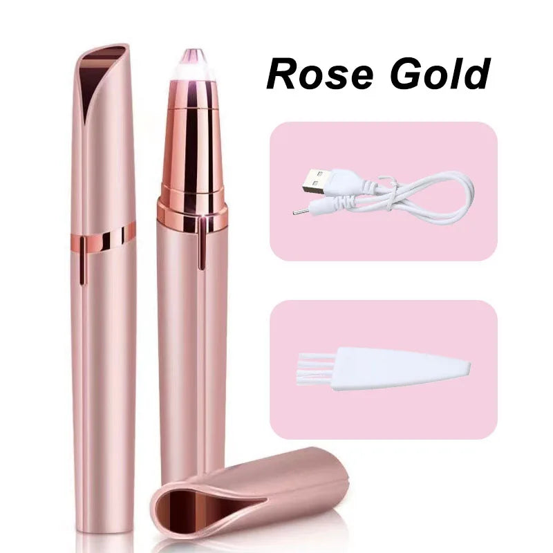 Épilateur électrique sourcils pour femme, taille-sourcils en forme de crayon, dissolvant de poils du visage pour femme, rasoirs à sourcils automatiques, couteau de poche