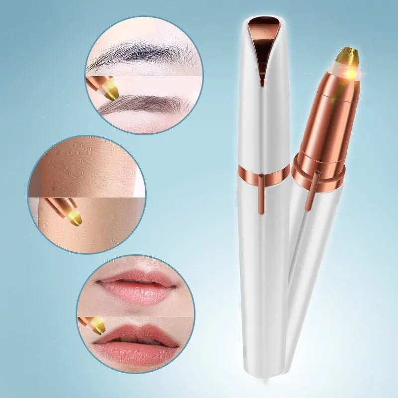 Épilateur électrique sourcils pour femme, taille-sourcils en forme de crayon, dissolvant de poils du visage pour femme, rasoirs à sourcils automatiques, couteau de poche