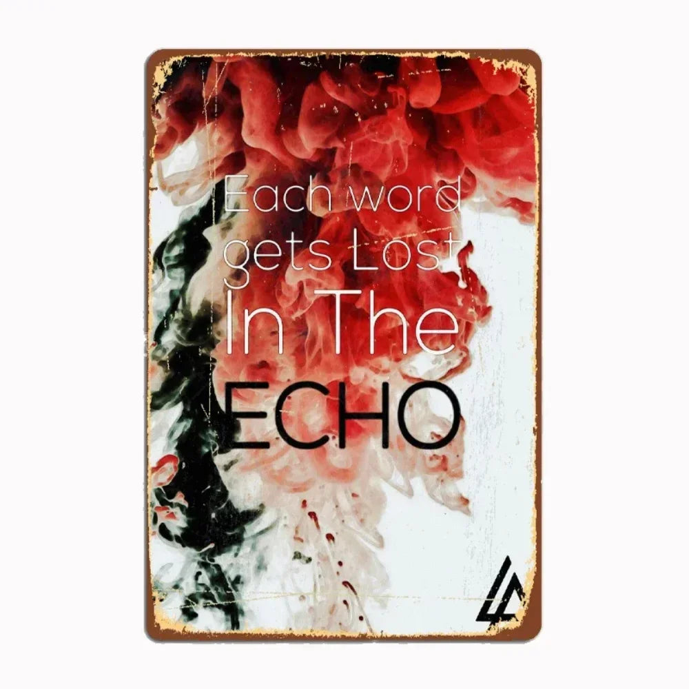 Linkin P-Park Tin Sign Plates by MusicCharmDecor - Retro Metal Posters with Iconic Lyrics & Stage Art, Stylish Design