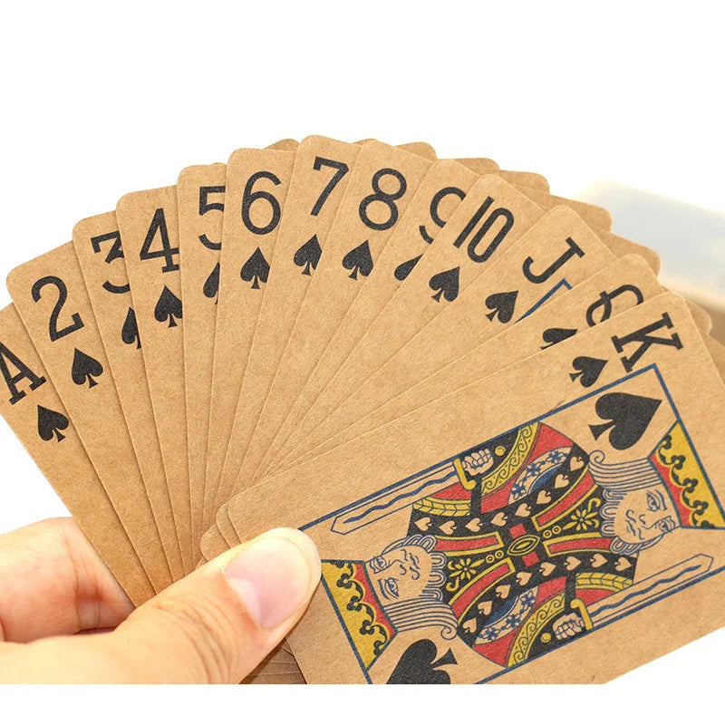 Cartes à jouer en papier kraft Cartes à jouer emballées dans une boîte en papier 57x87mm