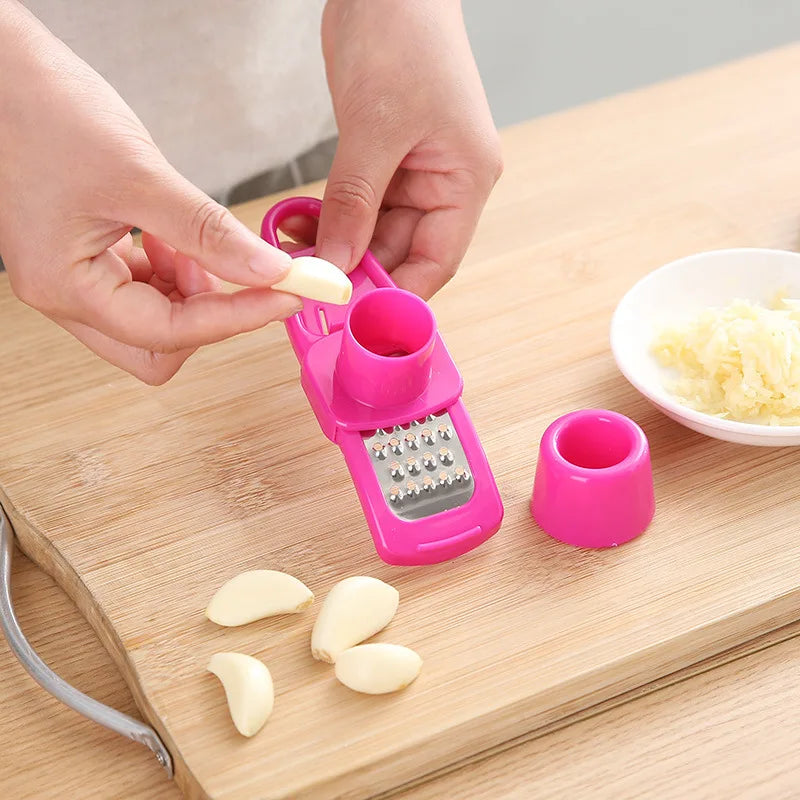 Nuevo triturador de ajos de plástico, triturador de ajos de plástico, prensa de ajos doméstica sencilla, prensa de ajos de acero inoxidable, artilugios de cocina manuales