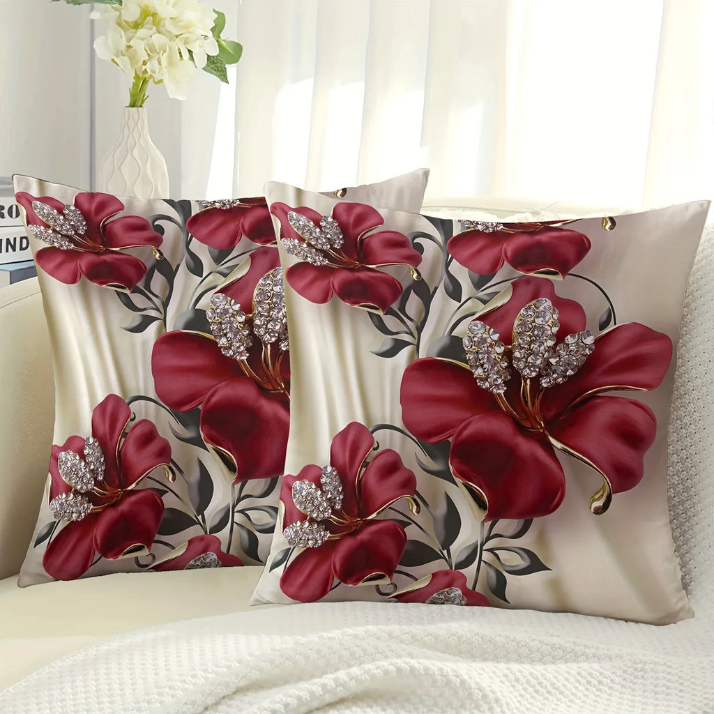 La housse de coussin à motif floral moderne de VIKAMA est résistante et sert de housse de coussin décorative pour la maison et la chambre à coucher.